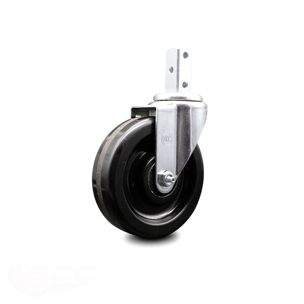 5 Inch Phenolic Wheel Swivel 3/4 Inch Square Stem Caster